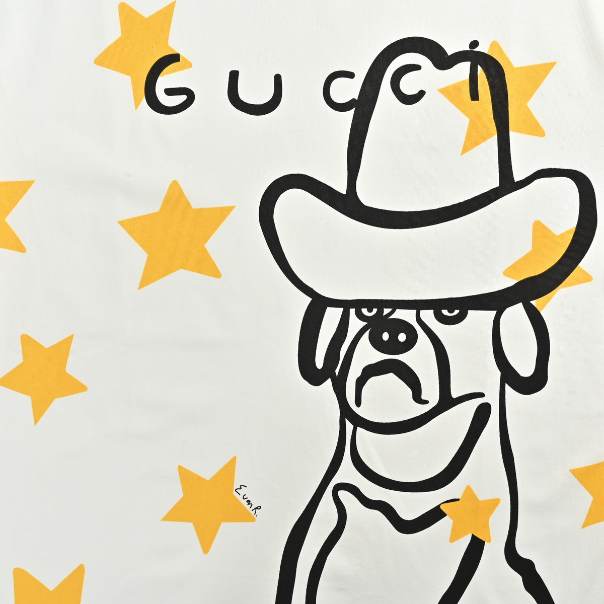 Gucci New Cartoon Series Cowboy Dog Short Sleeve T-Shirt – Off-White TS2600331