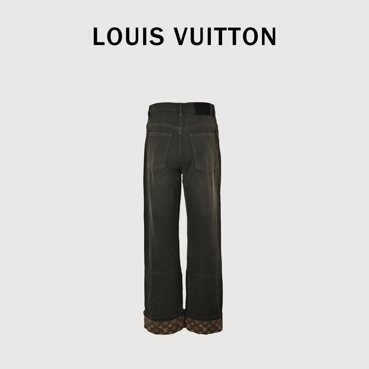 Louis Vuitton LV Monogram Cuffed Hem Skate Denim Jeans 2026 TS7200829
