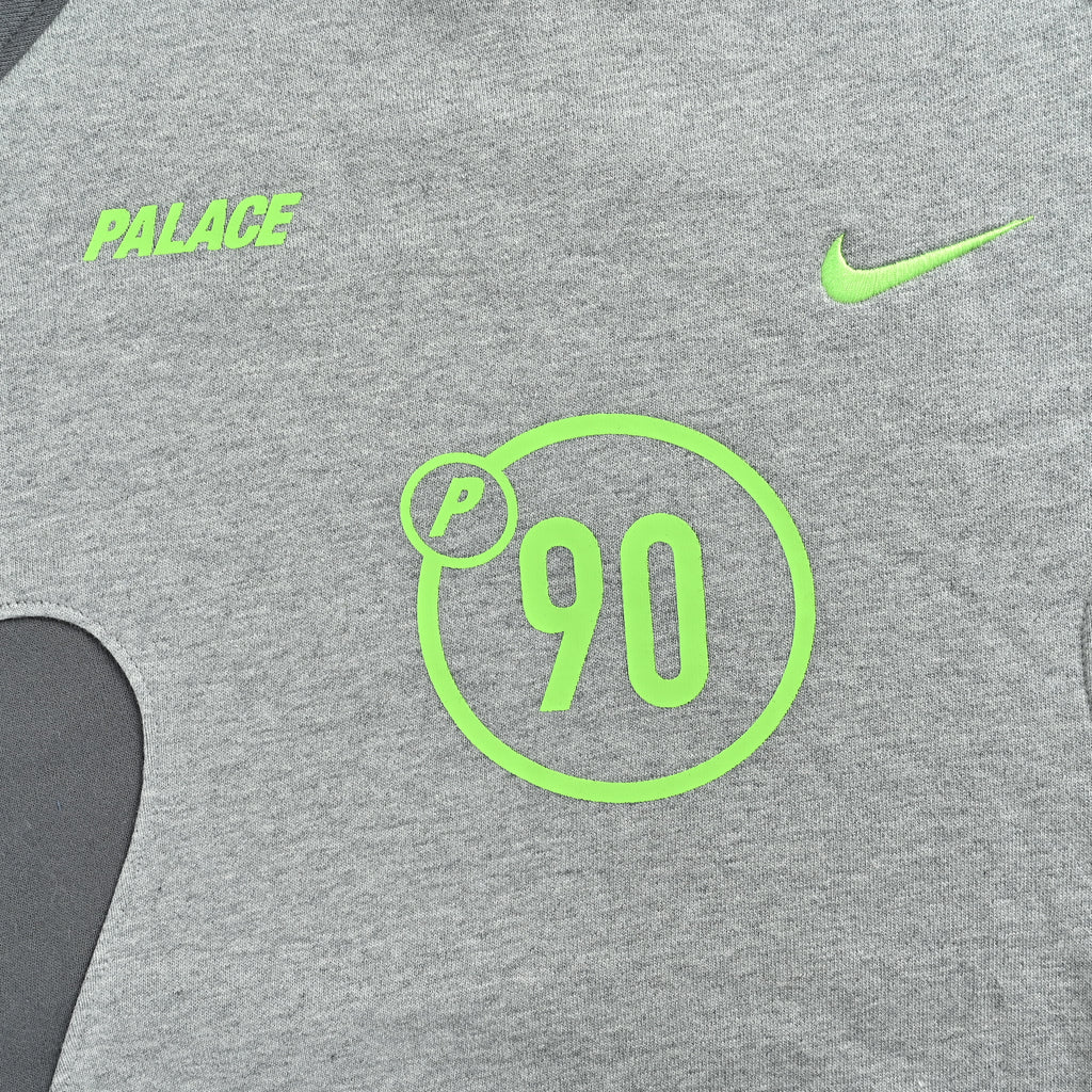 Palace × Nike FW25 Total P90 Crew Sweatshirt — Light Grey Marl P29NCS002