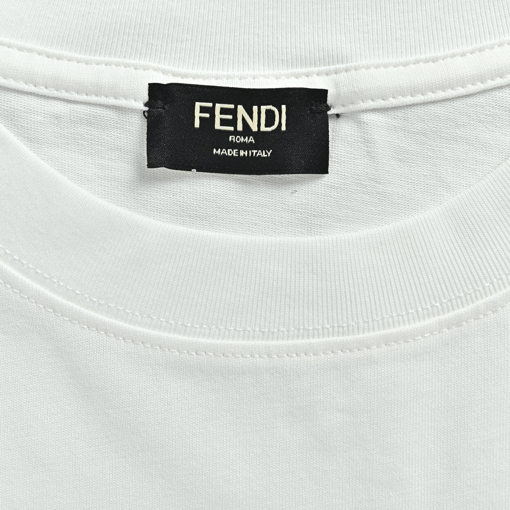Fendi 26SS Ice Cream Embroidered Short Sleeve T-Shirt – White TS2400703