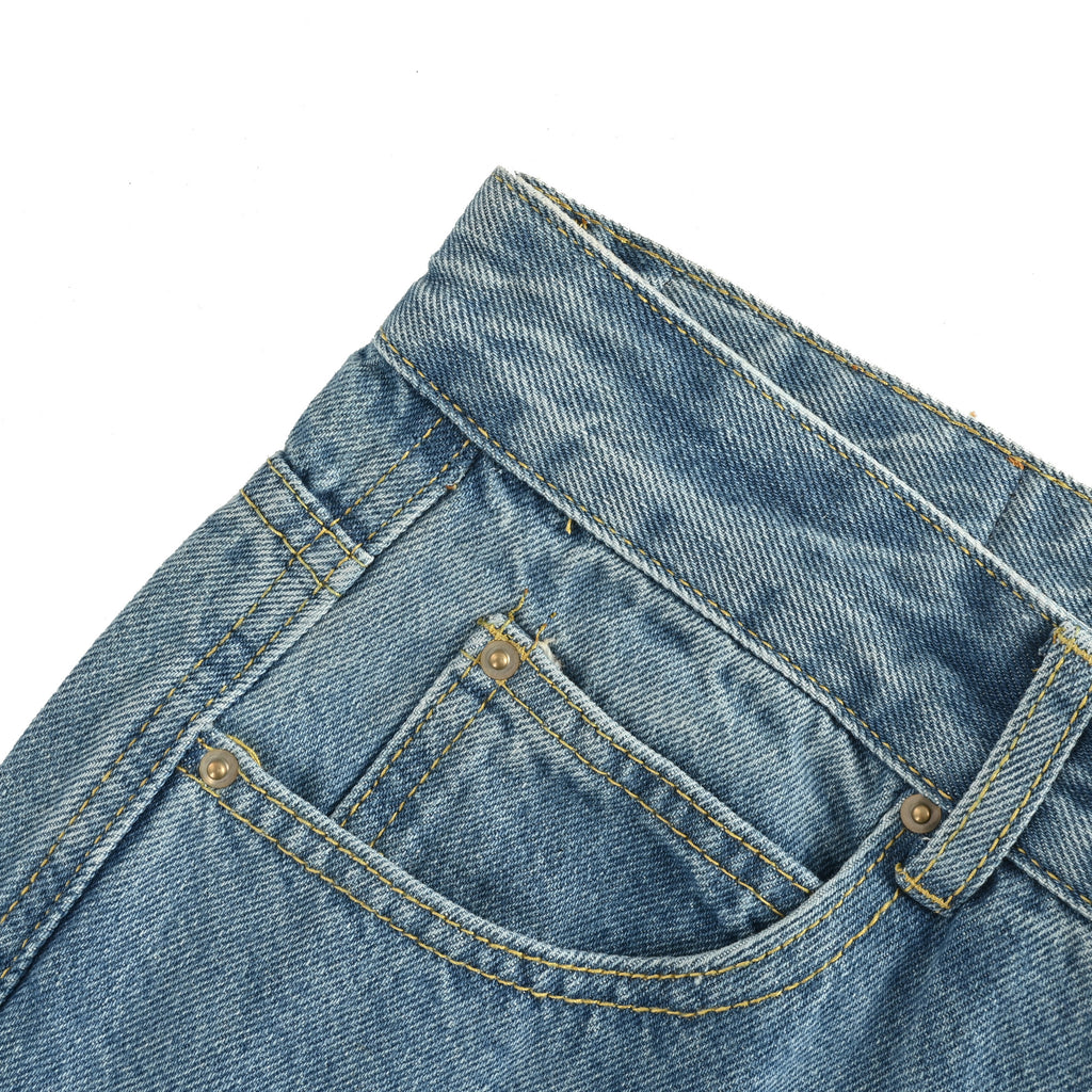 Loewe Anagram Embroidered Straight-Leg Jeans – Medium Blue Wash R5200823