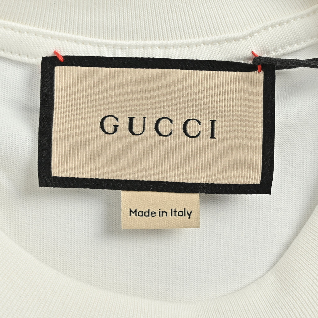 Gucci New Cartoon Series Cowboy Dog Short Sleeve T-Shirt – Off-White TS2600331