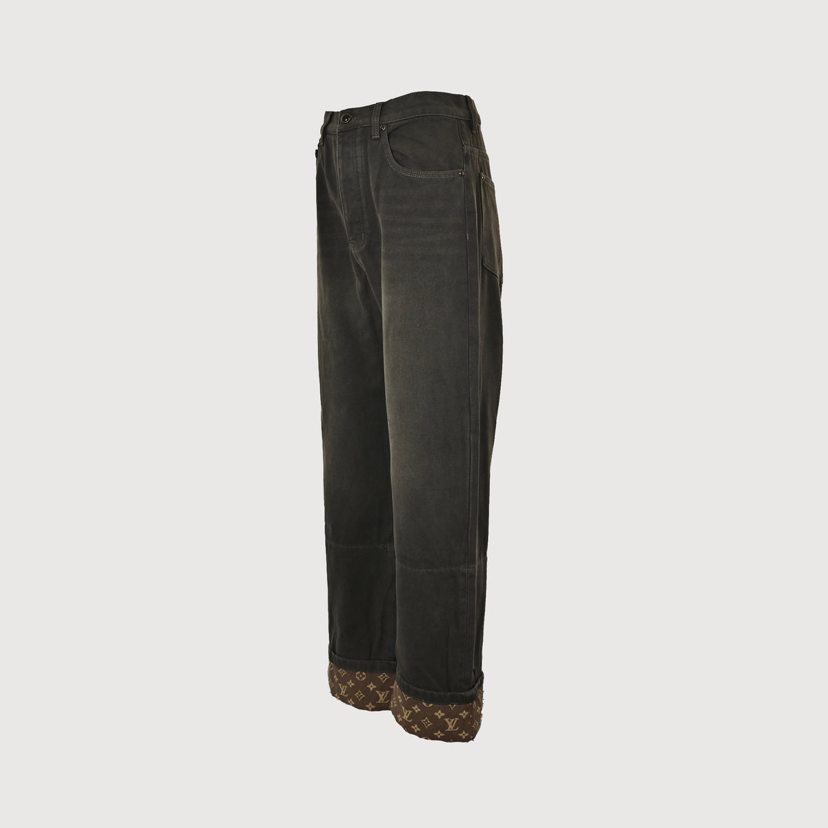 Louis Vuitton LV Monogram Cuffed Hem Skate Denim Jeans 2026 TS7200829