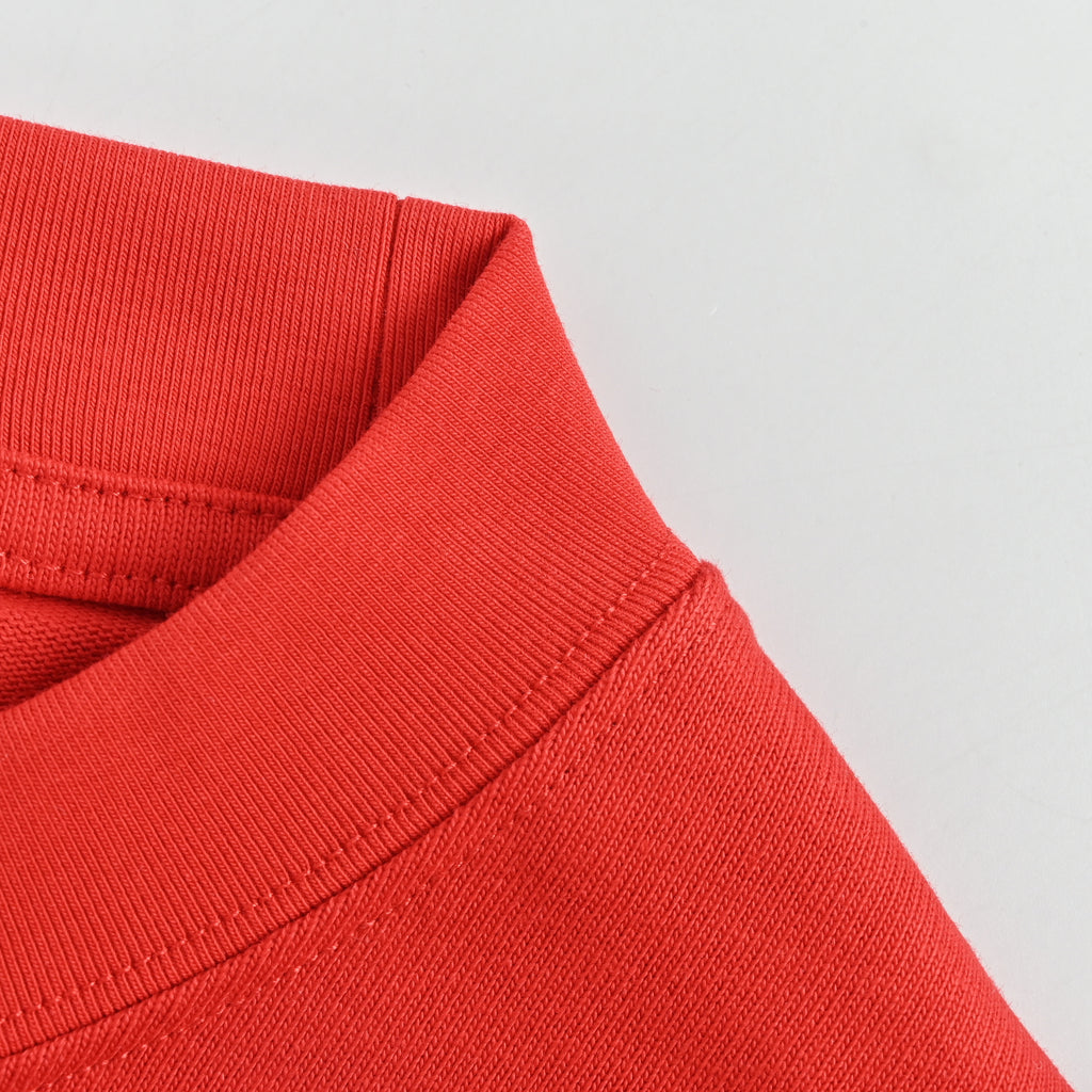 Balenciaga Vertical Script Embroidered Short Sleeve T-Shirt – Red  DK240324-RED