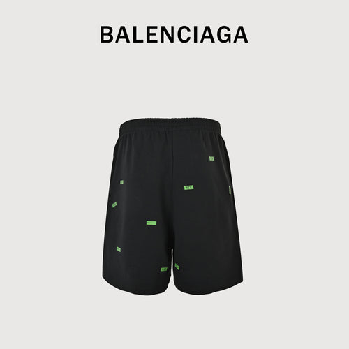 Balenciaga 520 Label Sticker Print Athletic Shorts YS3200529