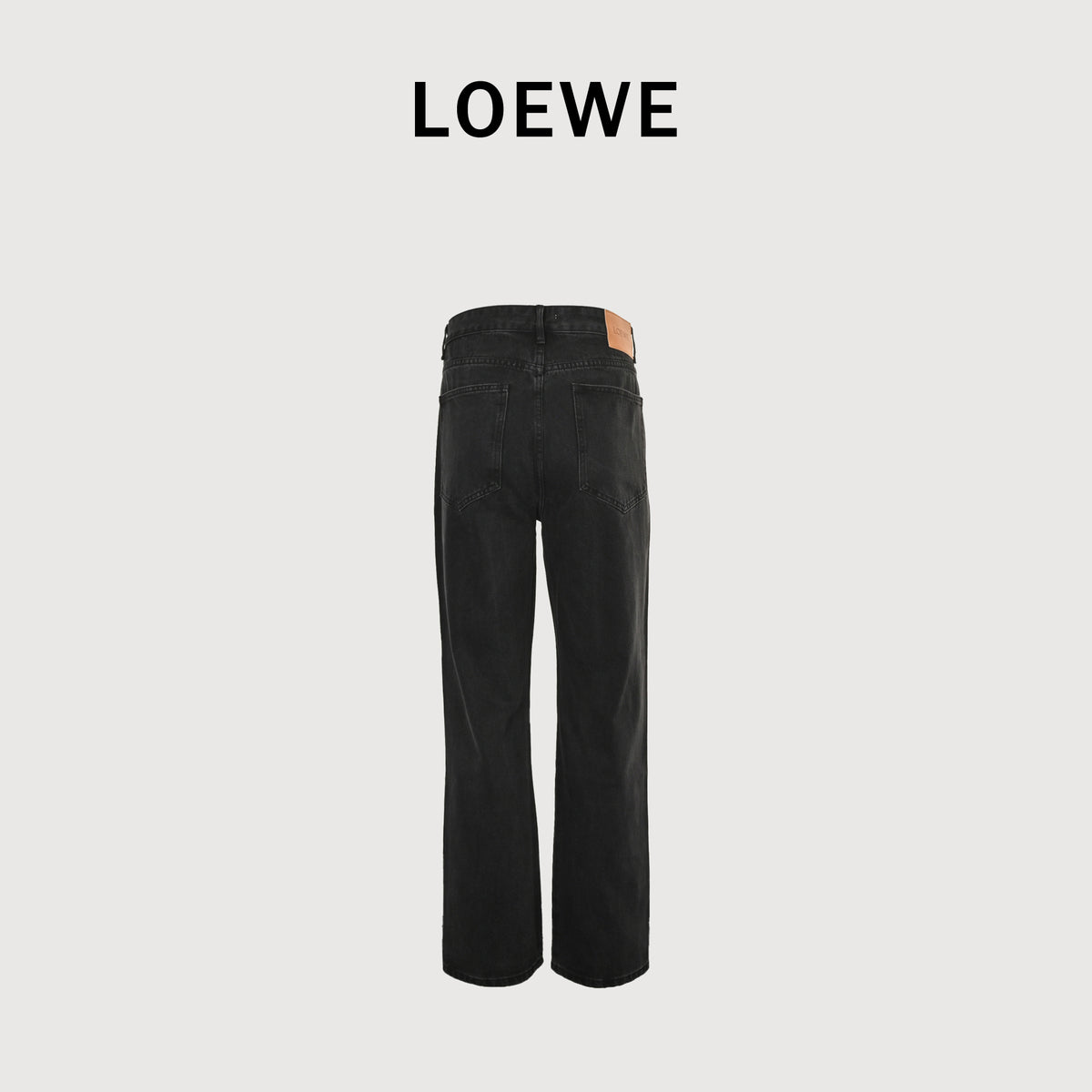 Loewe Anagram Embroidered Straight-Leg Jeans – Black r5200823