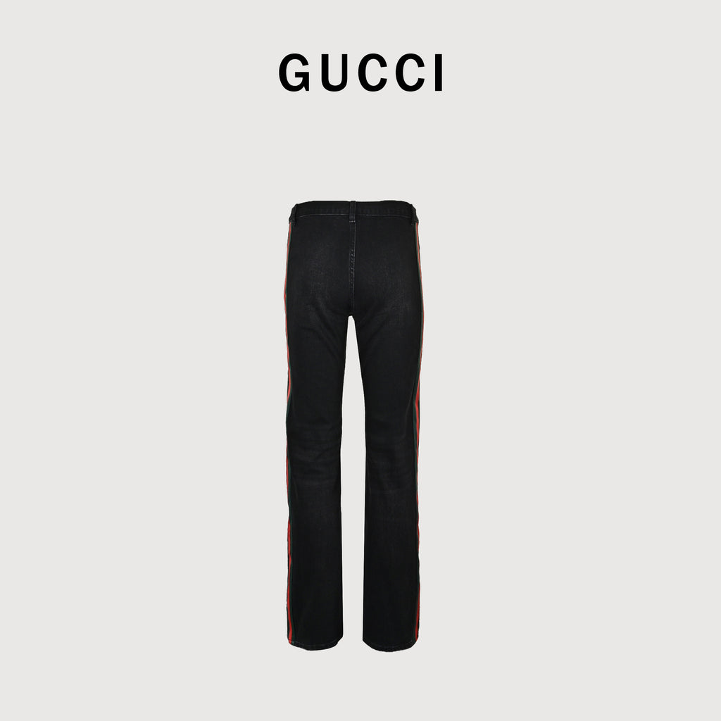 Gucci Side Webbing Slim Straight Stretch Denim Jeans  NP6600722