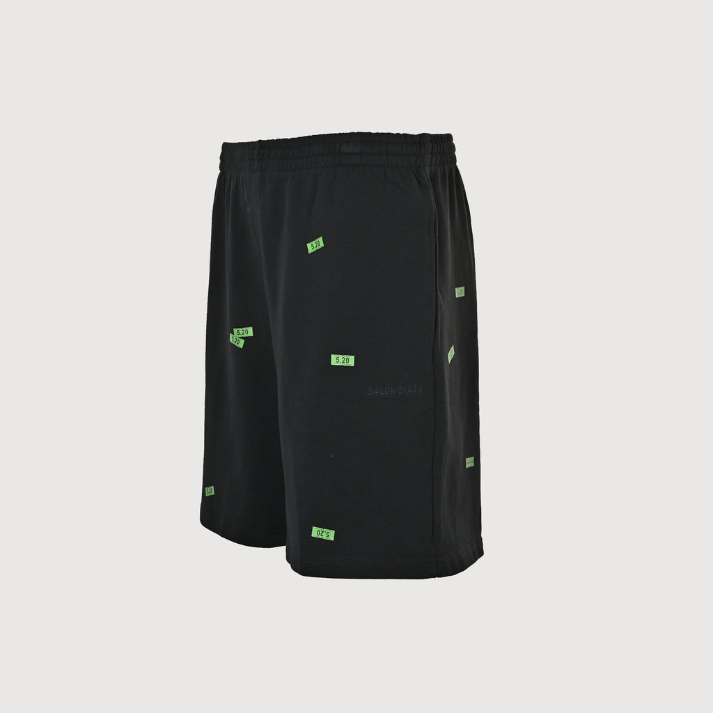 Balenciaga 520 Label Sticker Print Athletic Shorts YS3200529