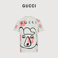 Gucci New Cartoon Series Bear Face Short Sleeve T-Shirt – Off-White  TS2200326