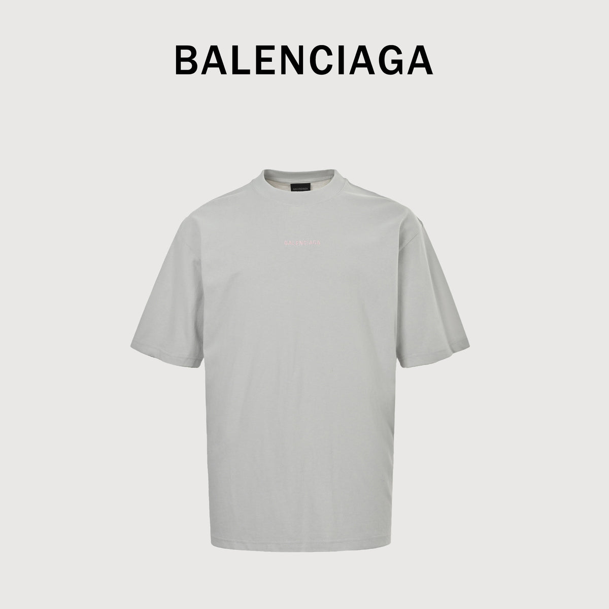 Balenciaga BCLG Pink Letter Embroidered Short Sleeve T-Shirt NP2400108-PNK