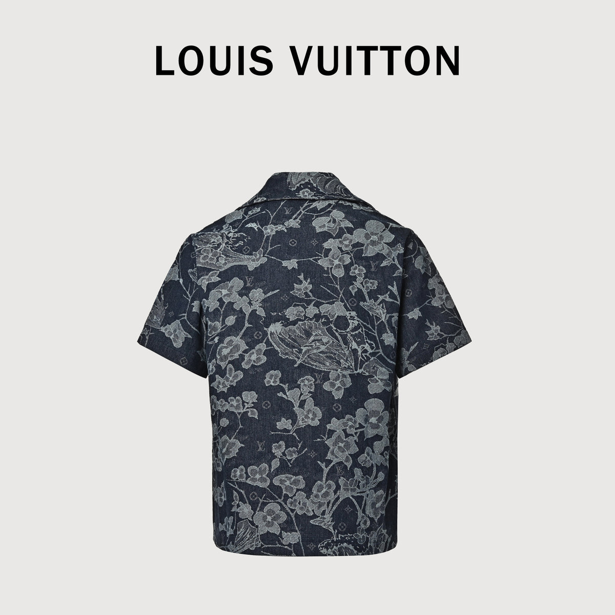 Louis Vuitton LV Floral Denim Jacquard Short-Sleeve Shirt 2026 HY3400701