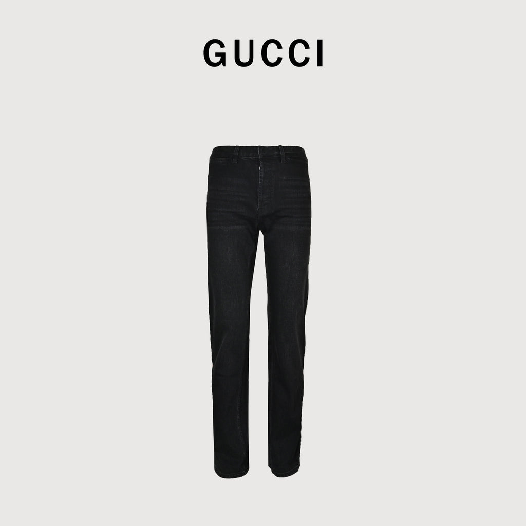 Gucci Side Webbing Slim Straight Stretch Denim Jeans  NP6600722