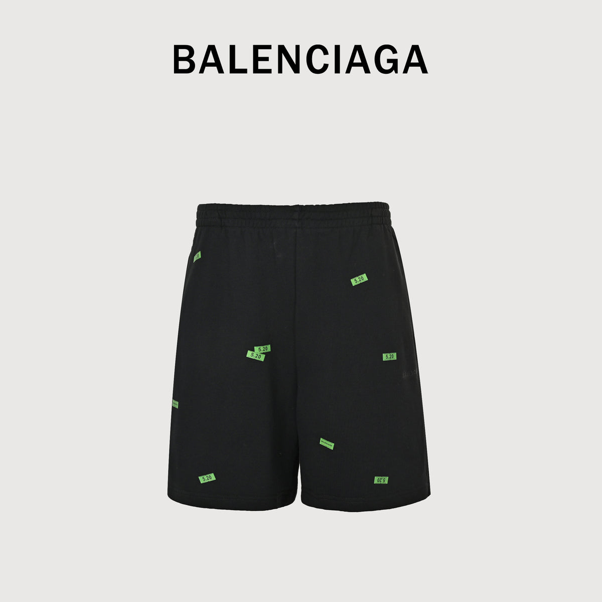 Balenciaga 520 Label Sticker Print Athletic Shorts YS3200529