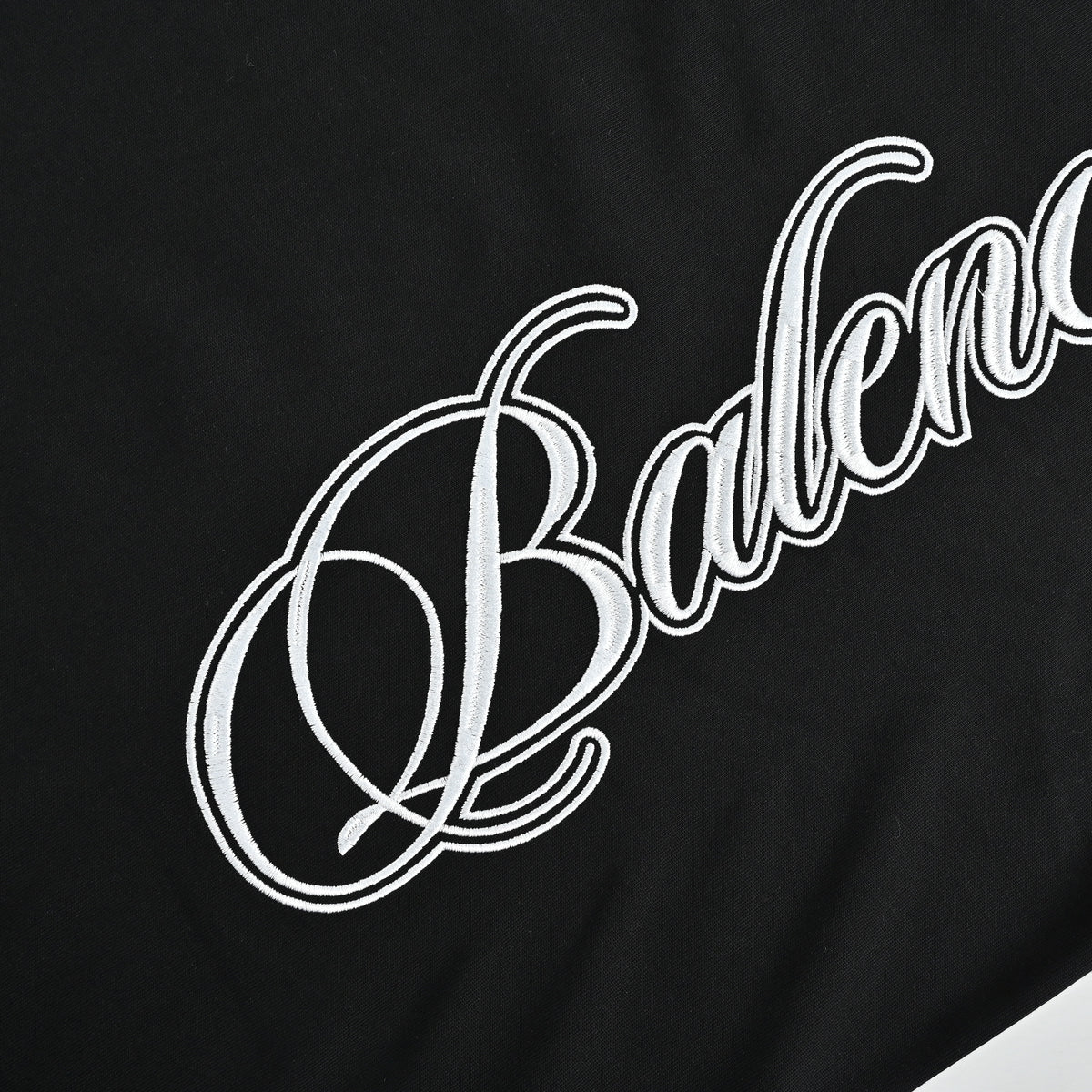 Balenciaga Vertical Script Embroidered Short Sleeve T-Shirt – Black  DK240324-BLK