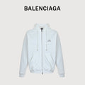 Balenciaga FW26 Bodies Reflective 6B Print Full-Zip Hoodie — White A0016VTUVQ59000