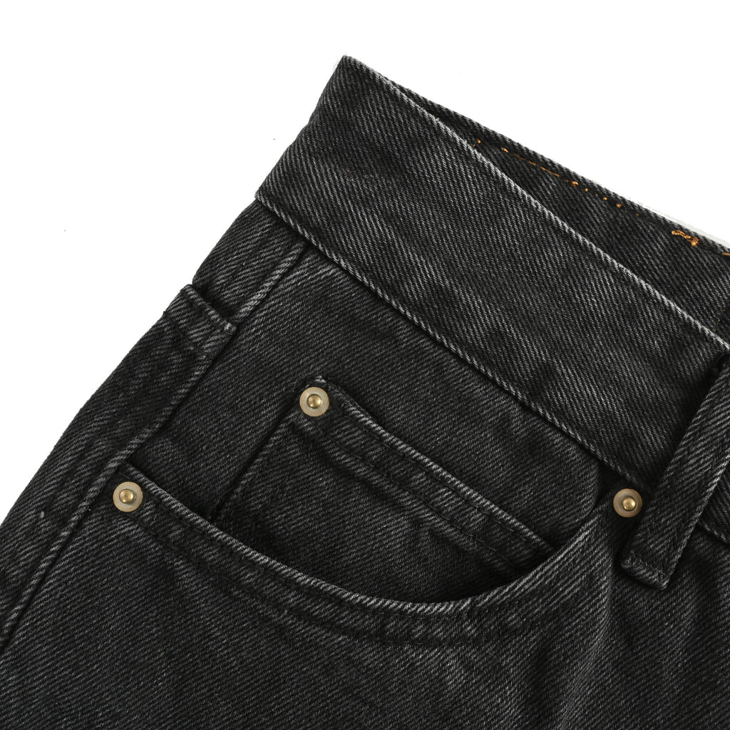 Loewe Anagram Embroidered Straight-Leg Jeans – Black r5200823