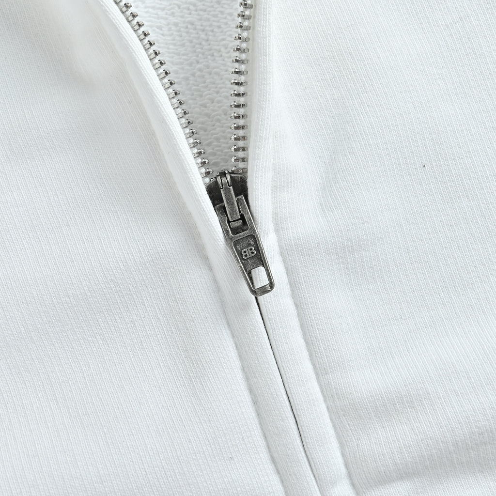Balenciaga FW26 Bodies Reflective 6B Print Full-Zip Hoodie — White A0016VTUVQ59000