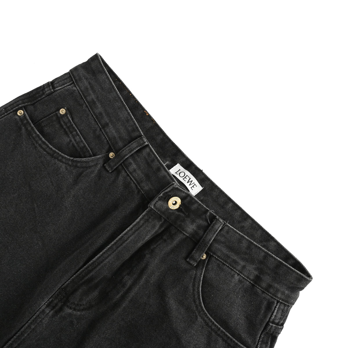 Loewe Anagram Embroidered Straight-Leg Jeans – Black r5200823