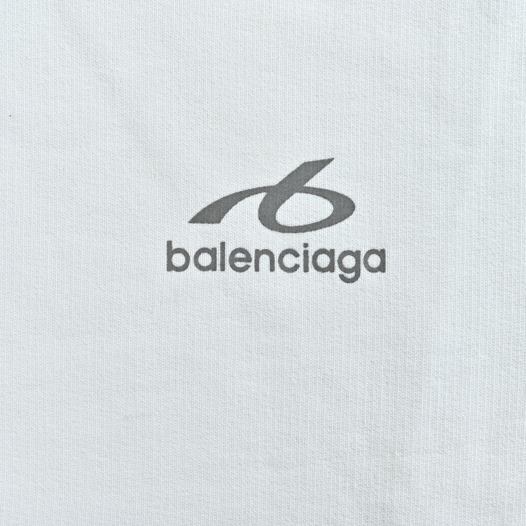 Balenciaga FW26 Bodies Reflective 6B Print Full-Zip Hoodie — White A0016VTUVQ59000
