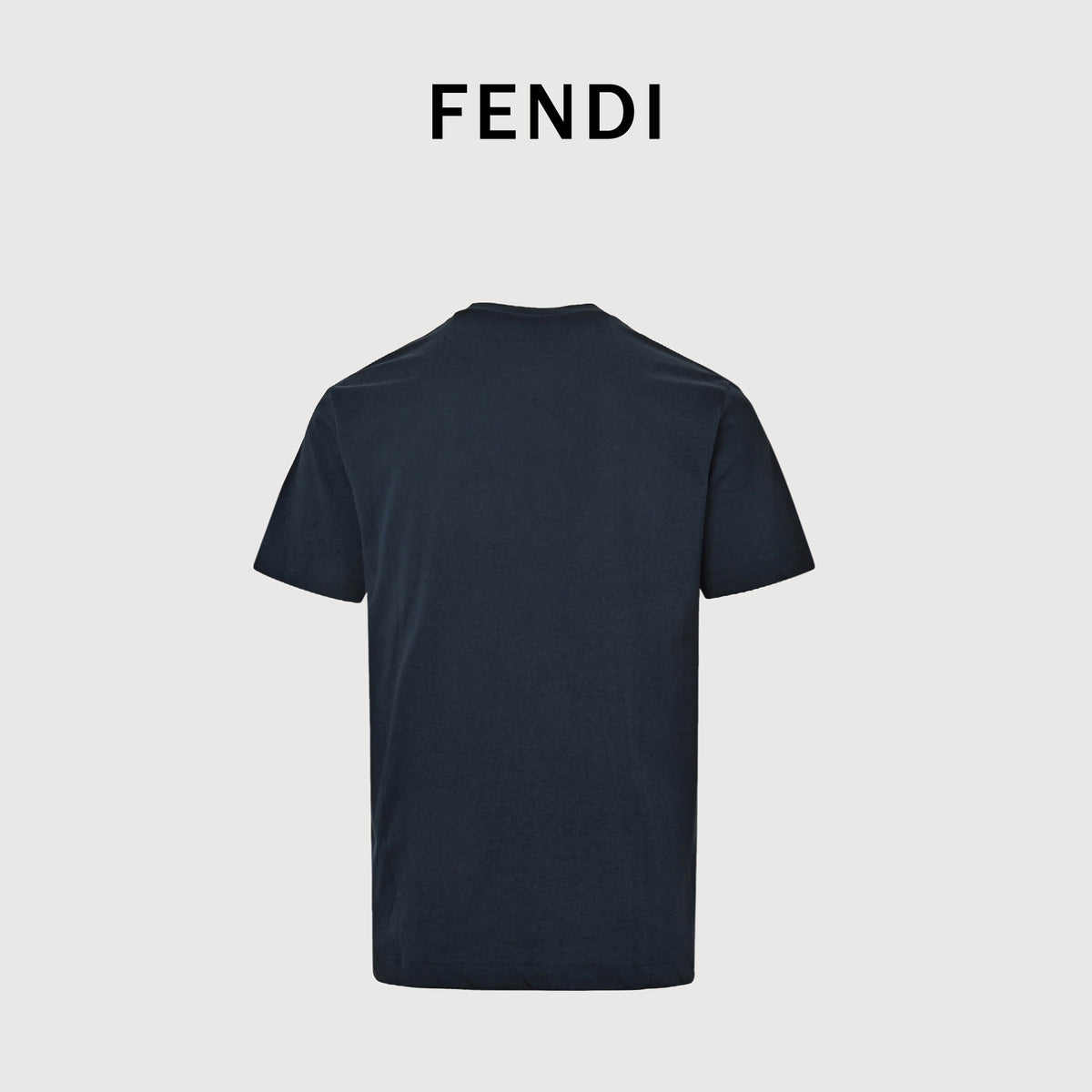 Fendi Explosion Polka Dot Letter Embroidered Short Sleeve T-Shirt – Navy  FY2400703-NVY