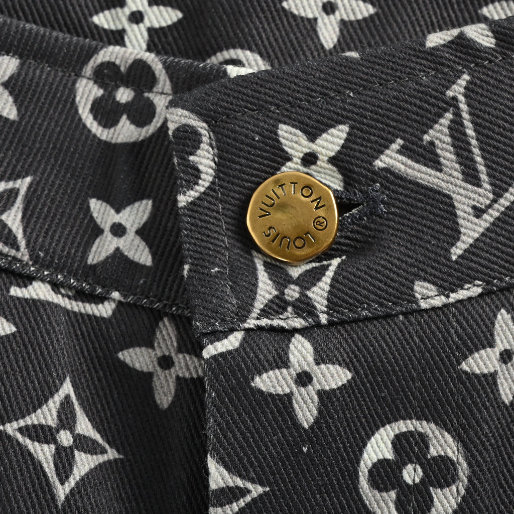Louis Vuitton LV Monogram All-Over Print Tie-Dye Denim Cargo Pants 2025HY5200928