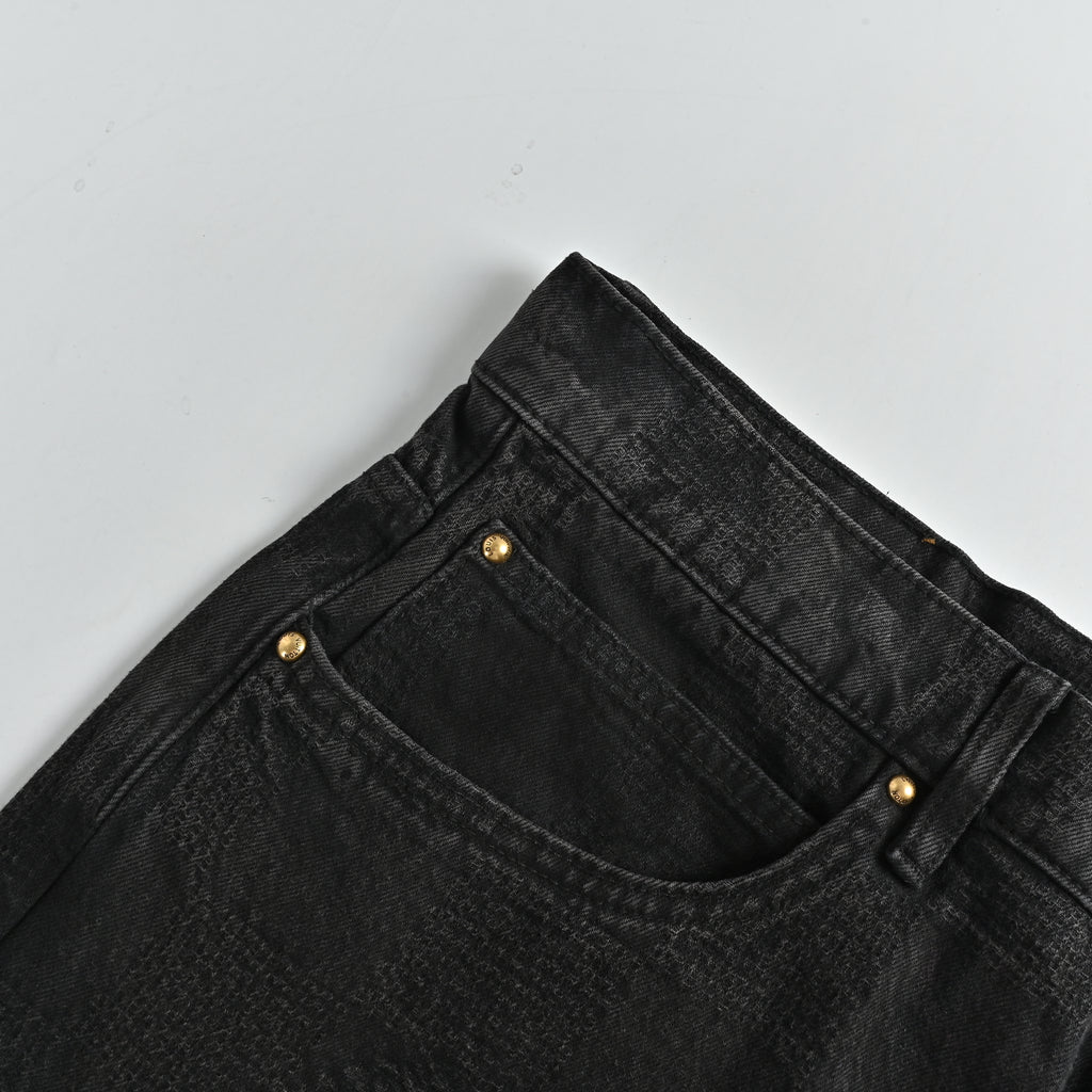 Louis Vuitton LV 24FW Tonal Check Jacquard Straight-Leg Jeans 2026 TS7200829-24FW