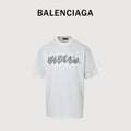 Balenciaga Crossed-Out Logo Print Short Sleeve T-Shirt  MV2400617
