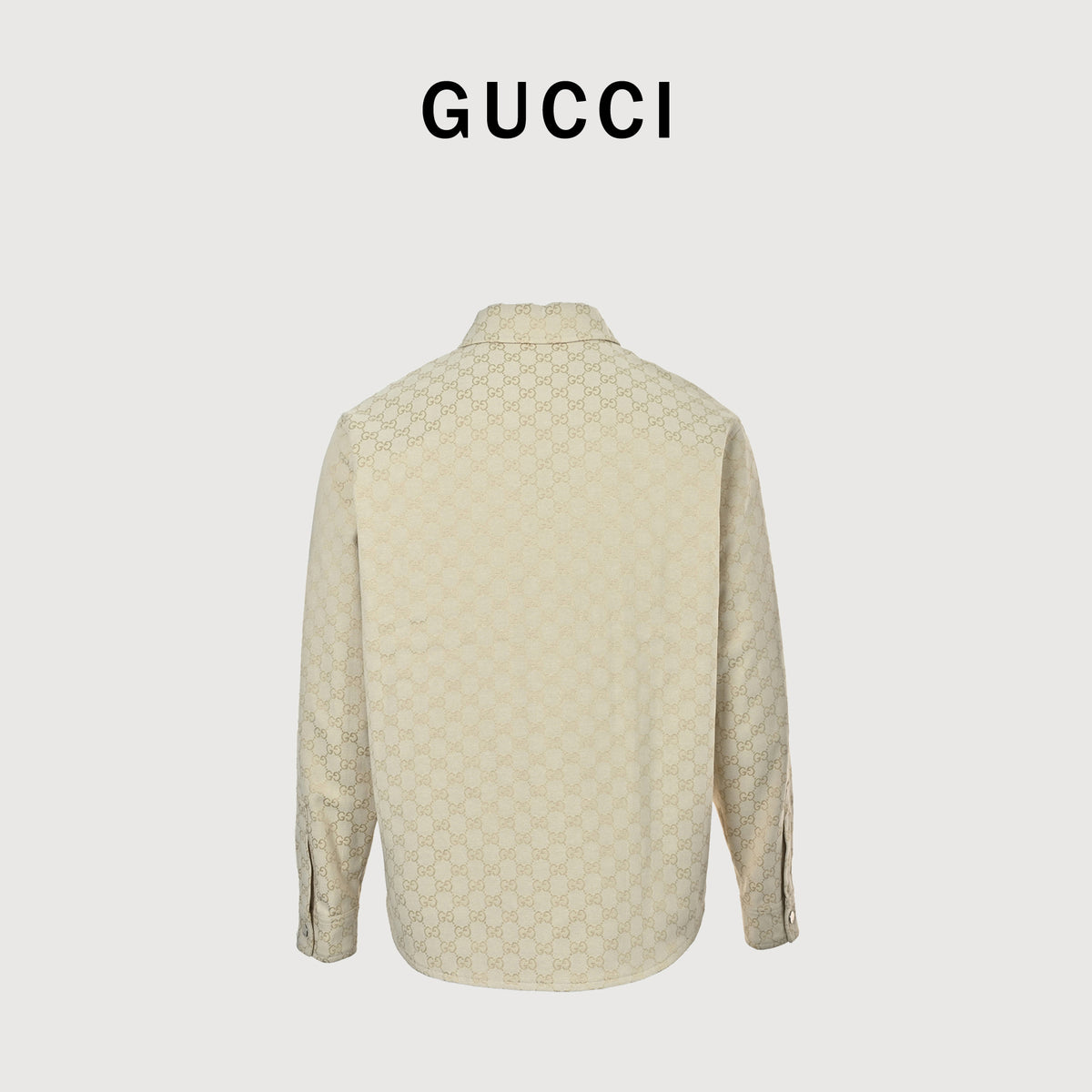 Gucci GG All-Over Jacquard Embroidered Vintage Shirt-Collar Jacket  FY7800921