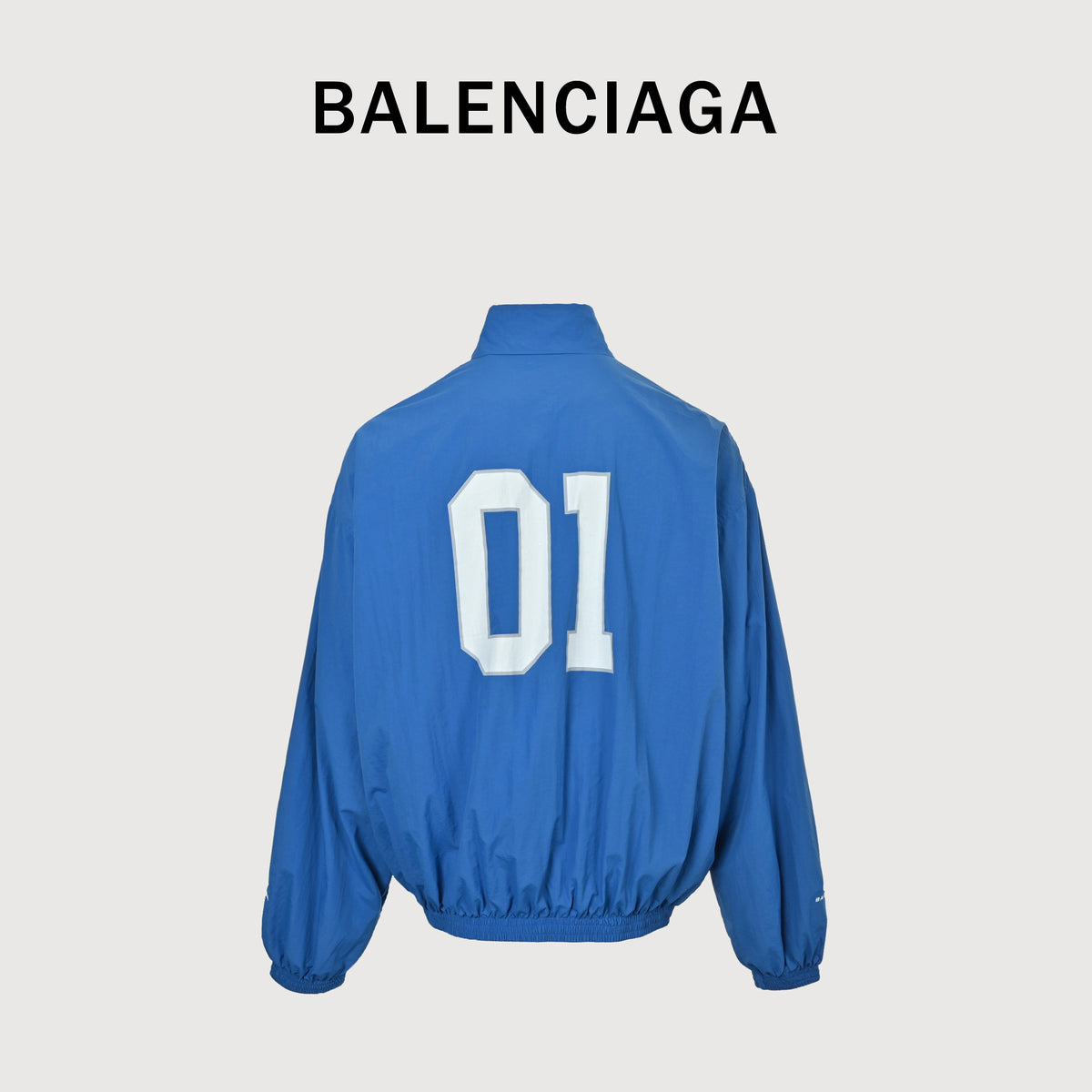 Balenciaga BLCG 26SS Half-Arc 01 Basketball Embroidered Shell Jacket – Royal Blue   822226TPQ384003