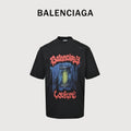 Balenciaga Stage Curtain Crackle Print Short Sleeve T-Shirt YS3000418