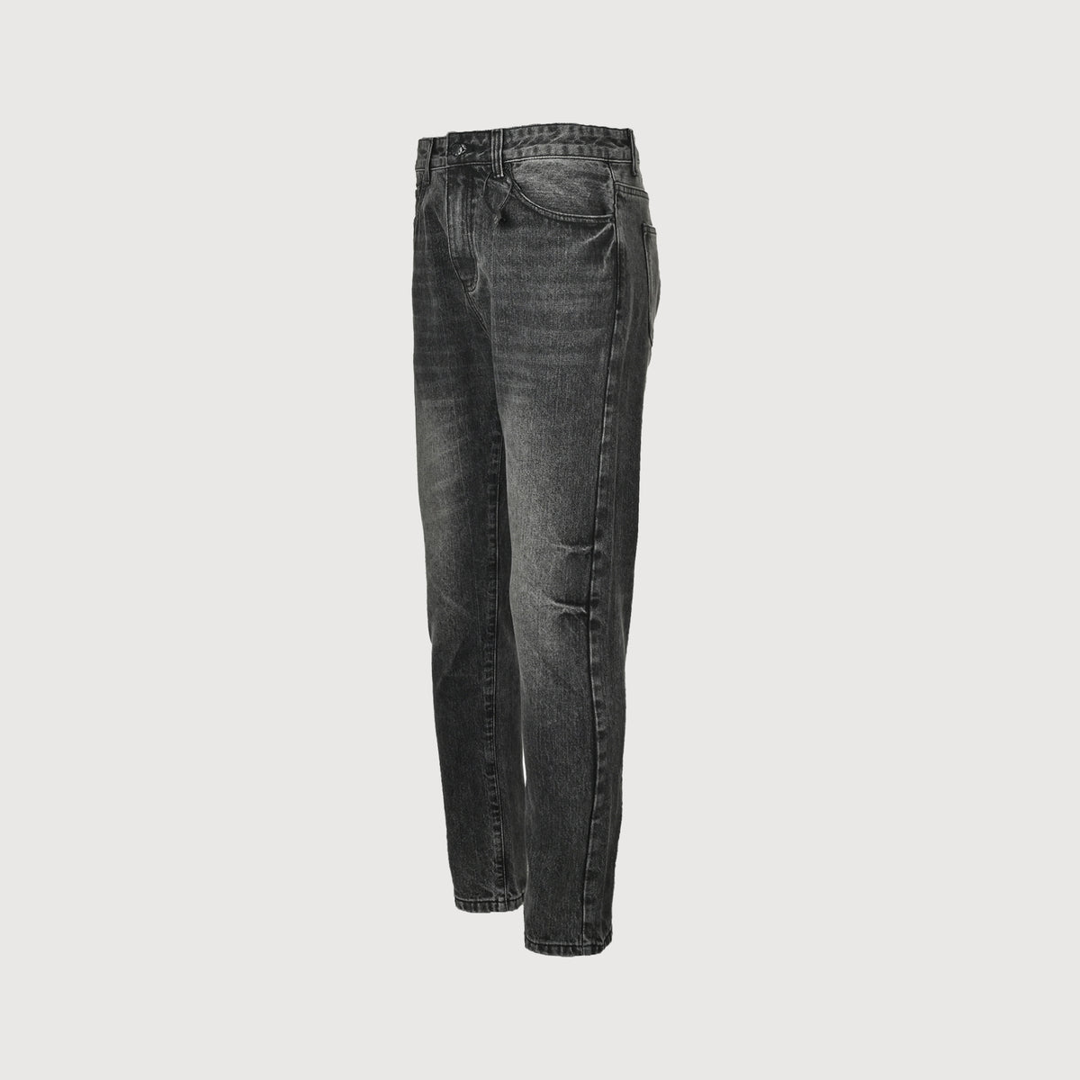 Prada 23FW Triangle Logo Embossed Relief Washed Slim Jeans – Charcoal XM5200100