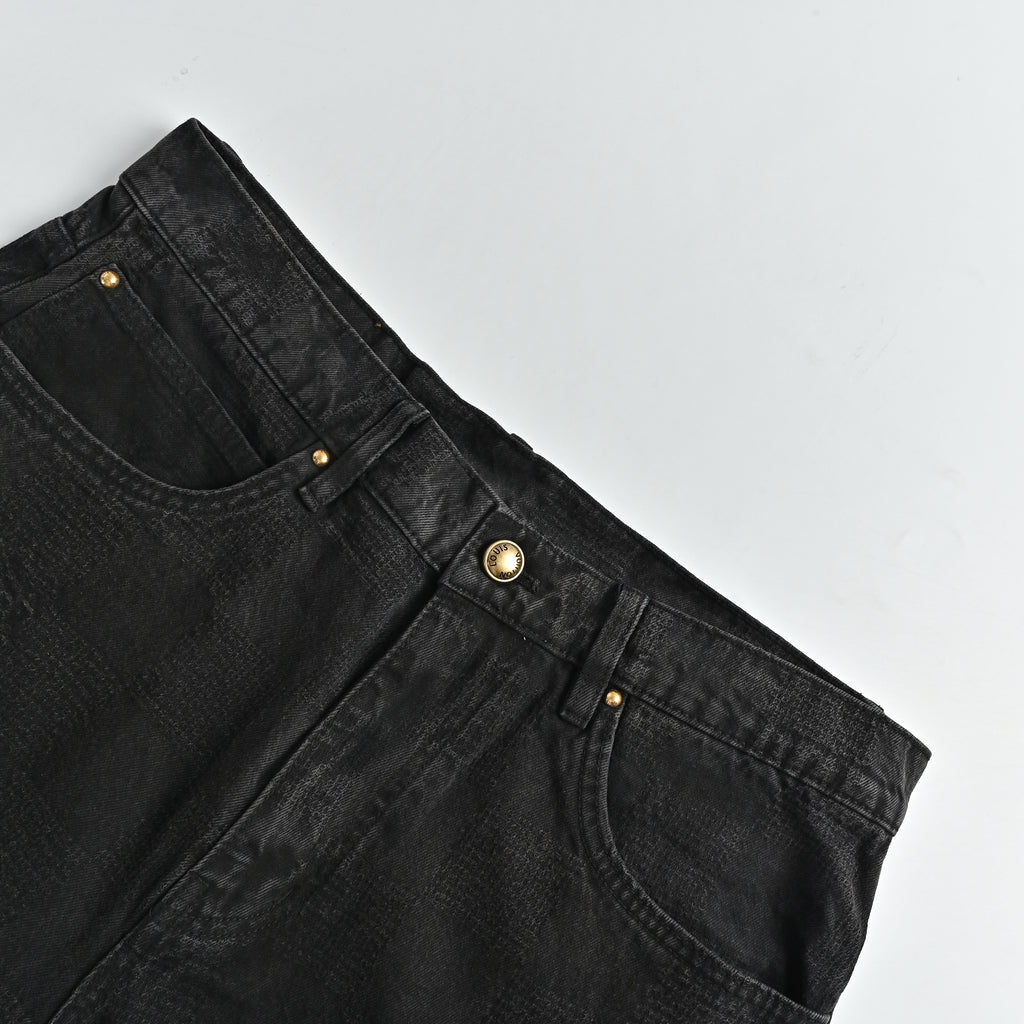 Louis Vuitton LV 24FW Tonal Check Jacquard Straight-Leg Jeans 2026 TS7200829-24FW