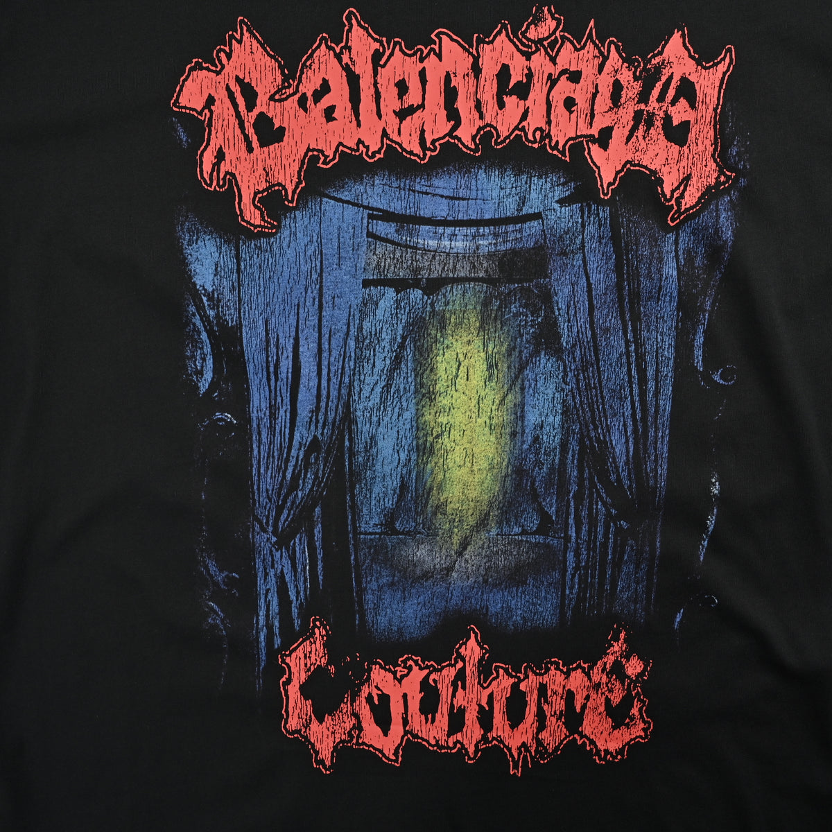 Balenciaga Stage Curtain Crackle Print Short Sleeve T-Shirt YS3000418