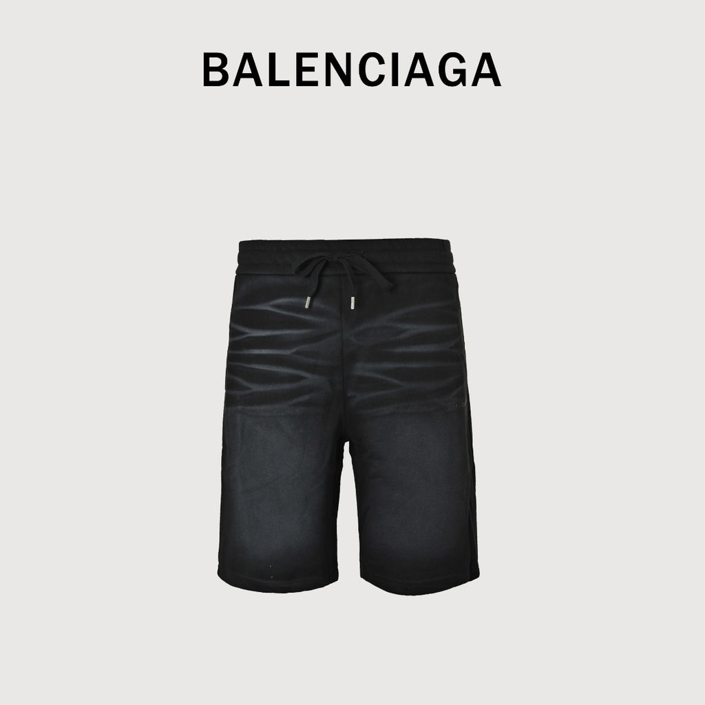 Balenciaga 26SS Embroidered Letter Washed Shorts DK2800716