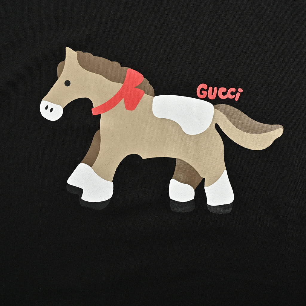 Gucci New Cartoon Series Pony Short Sleeve T-Shirt – Black  TS2600330