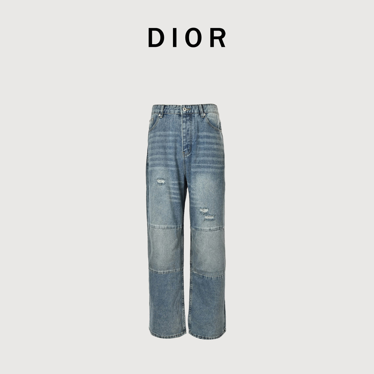 Dior Vintage Patchwork Wide-Leg Jeans – Light Blue Wash  R4400518