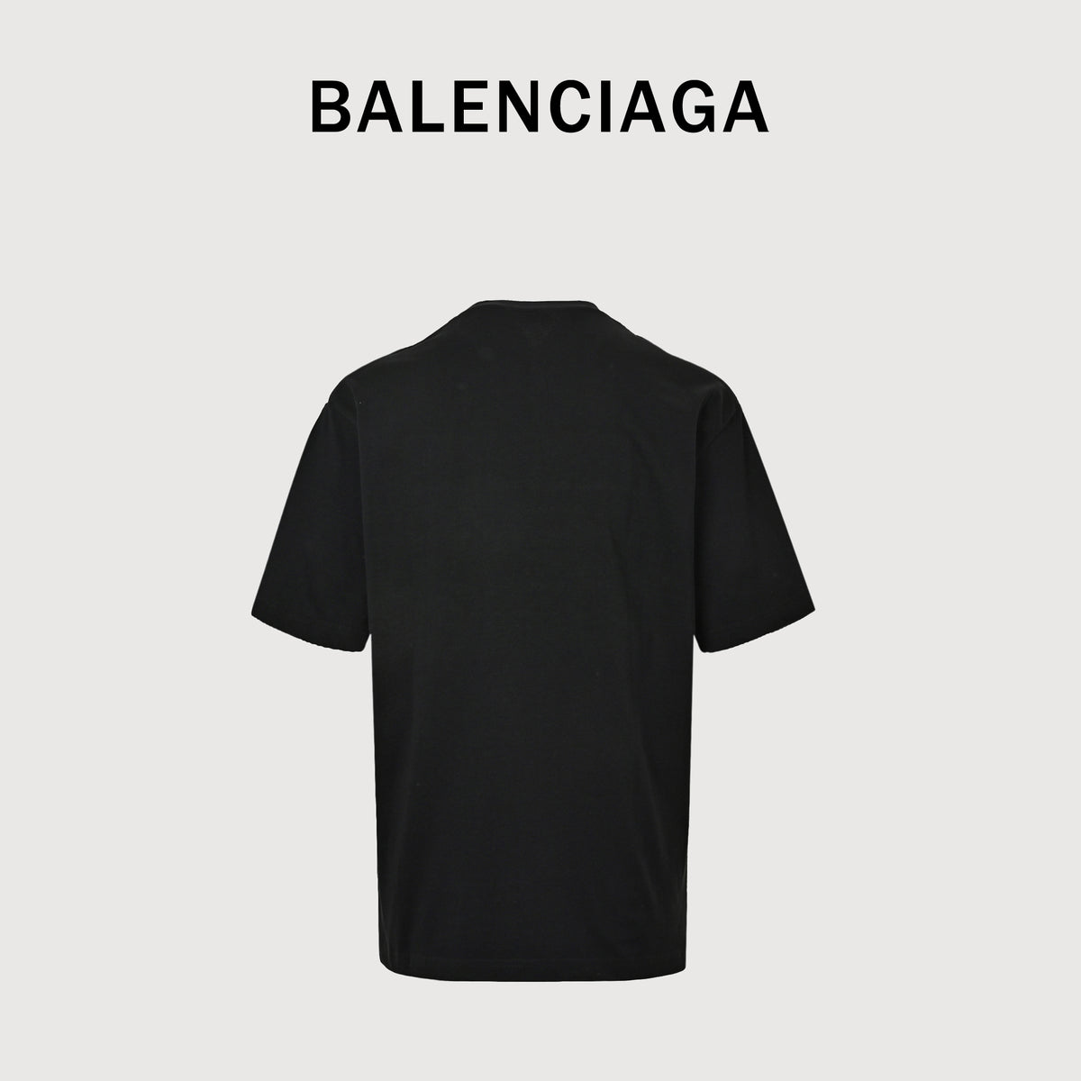 Balenciaga Crossed-Out Logo Print Short Sleeve T-Shirt – Black MV2400617-BLK