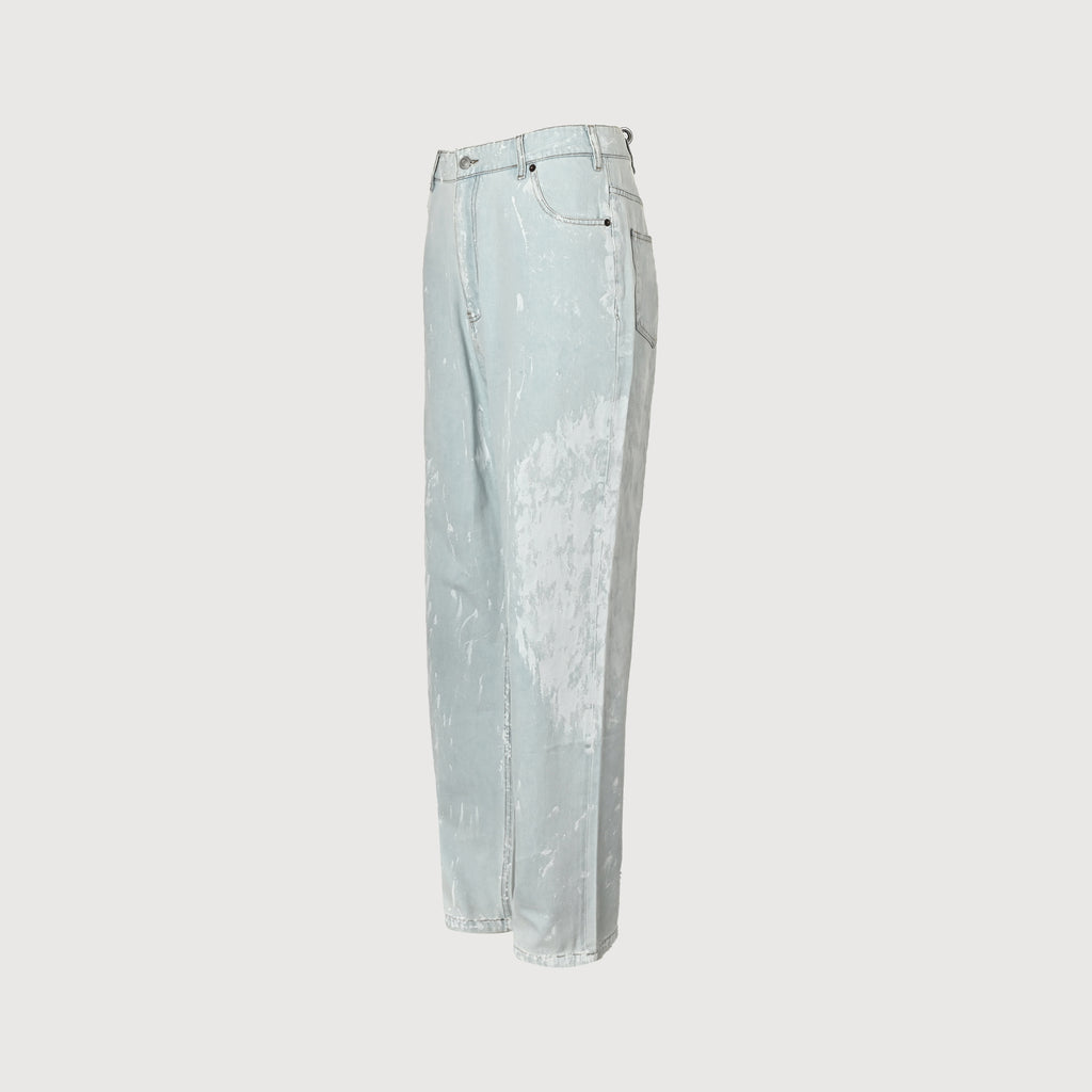 Maison Margiela 26SS Paint Splash Five-Pocket Straight-Leg Jeans – Ice Blue  HH6000701