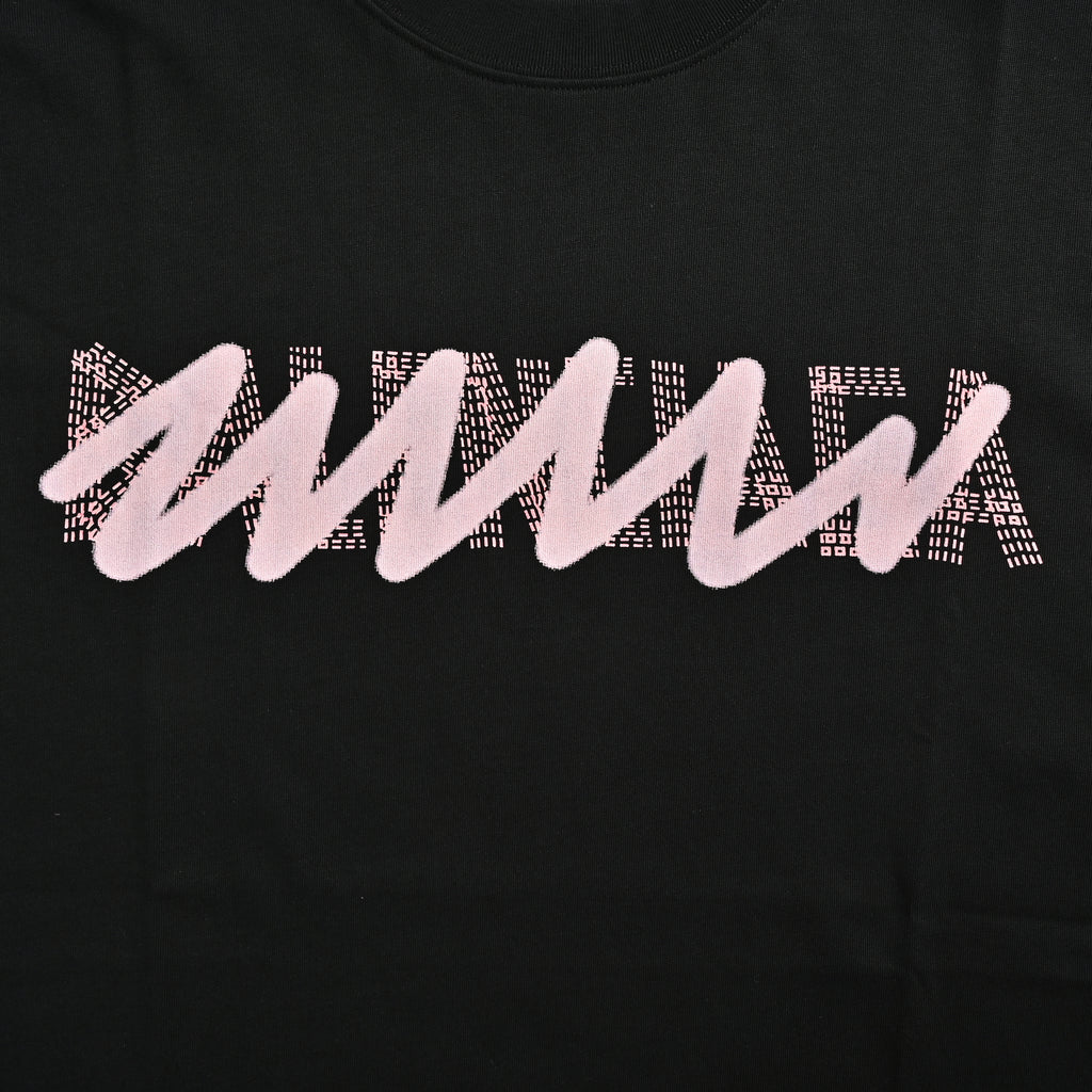 Balenciaga Crossed-Out Logo Print Short Sleeve T-Shirt – Black MV2400617-BLK