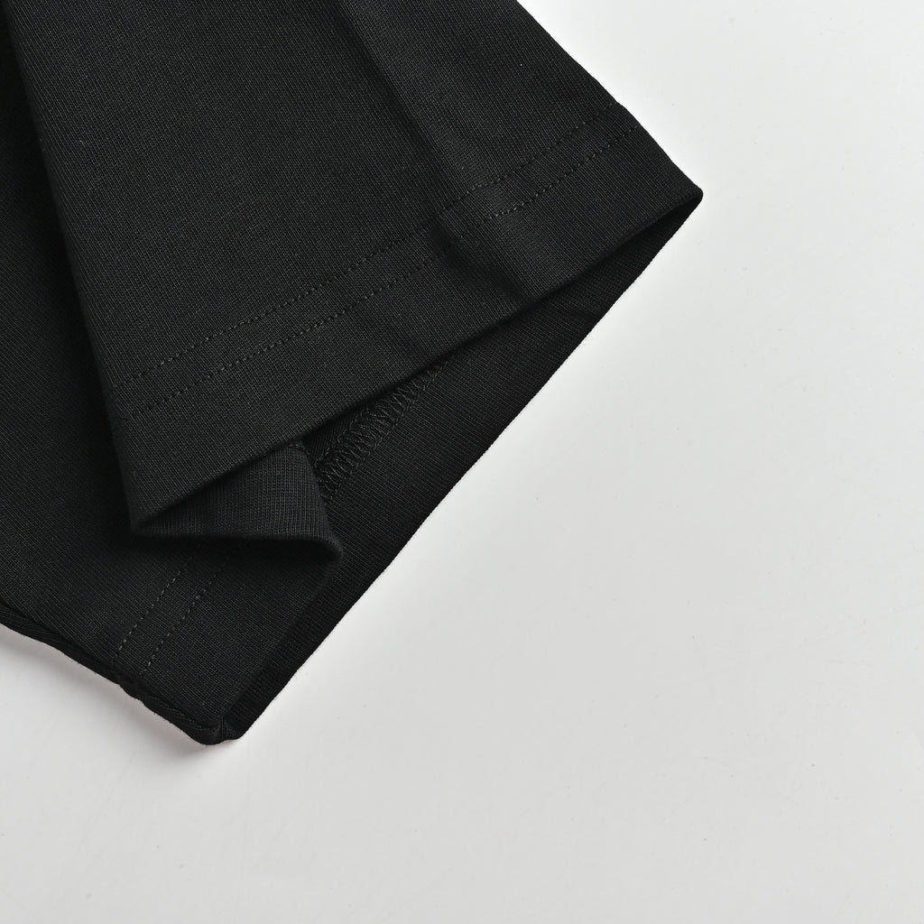 Balenciaga Crossed-Out Logo Print Short Sleeve T-Shirt – Black MV2400617-BLK