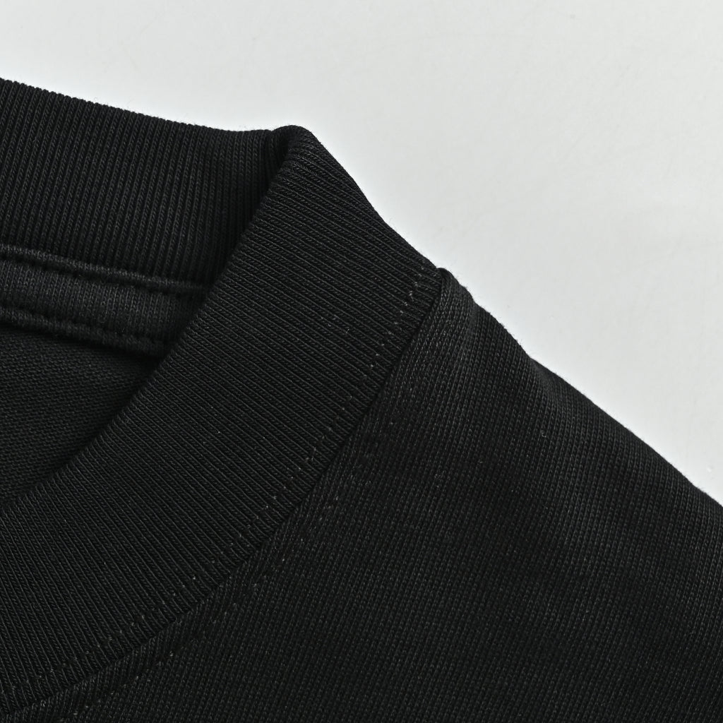 Balenciaga Crossed-Out Logo Print Short Sleeve T-Shirt – Black MV2400617-BLK
