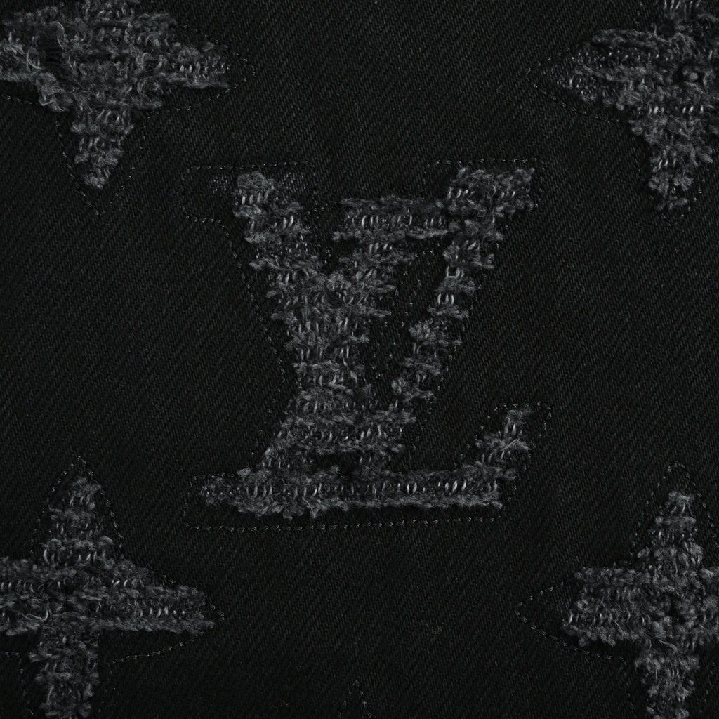 Louis Vuitton LV Laser Burn Washed Distressed Wide-Leg Jeans – Black  NP7000108