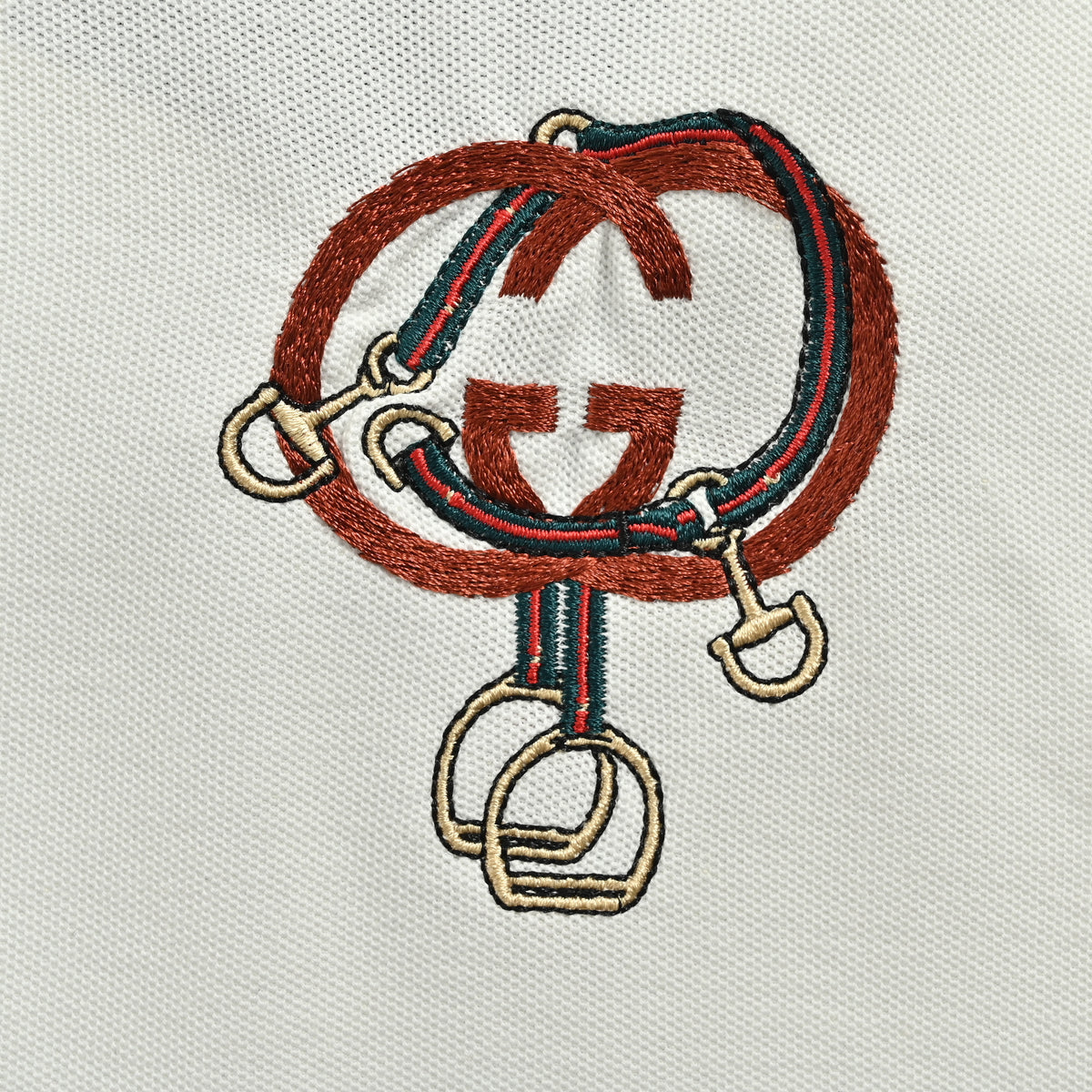 Gucci 26SS Classic Double-G Embroidered Short Sleeve Polo Shirt – White SG2800331