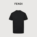 Fendi Tonal Crystal Embroidered Short Sleeve T-Shirt – Black FY2400628