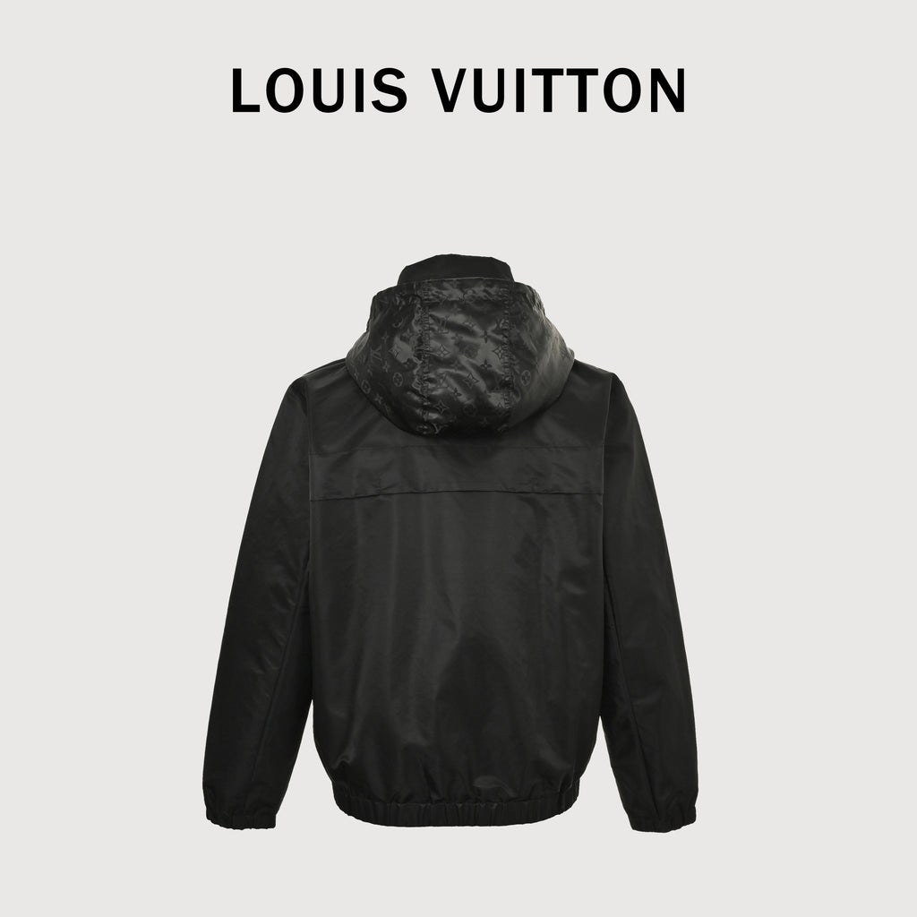 Louis Vuitton LV Reversible Monogram Splice Hooded Jacket – Black NP7201007-BLK