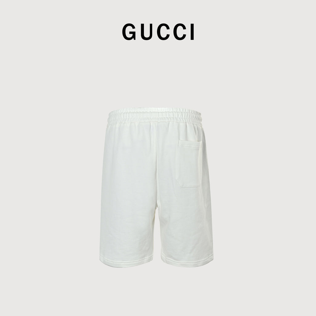 Gucci 26SS Hem Embroidered Logo Shorts  XM3000716