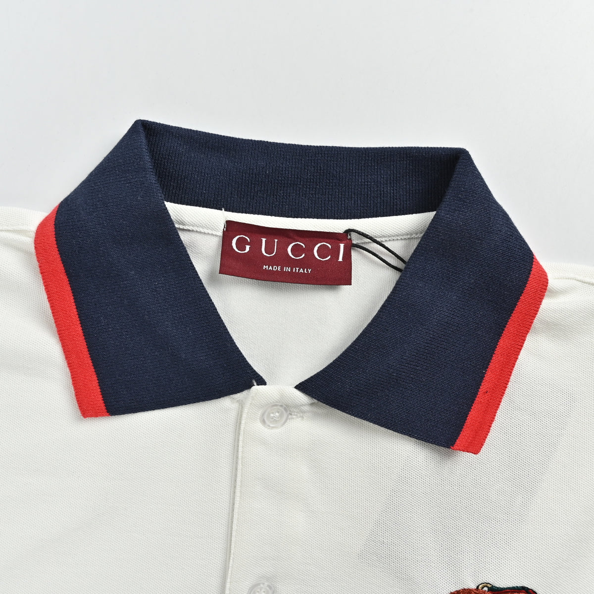 Gucci 26SS Classic Double-G Embroidered Short Sleeve Polo Shirt – White SG2800331