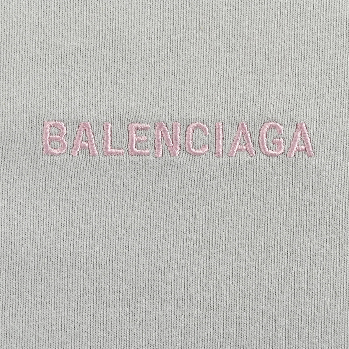 Balenciaga BCLG Pink Letter Embroidered Short Sleeve T-Shirt NP2400108-PNK