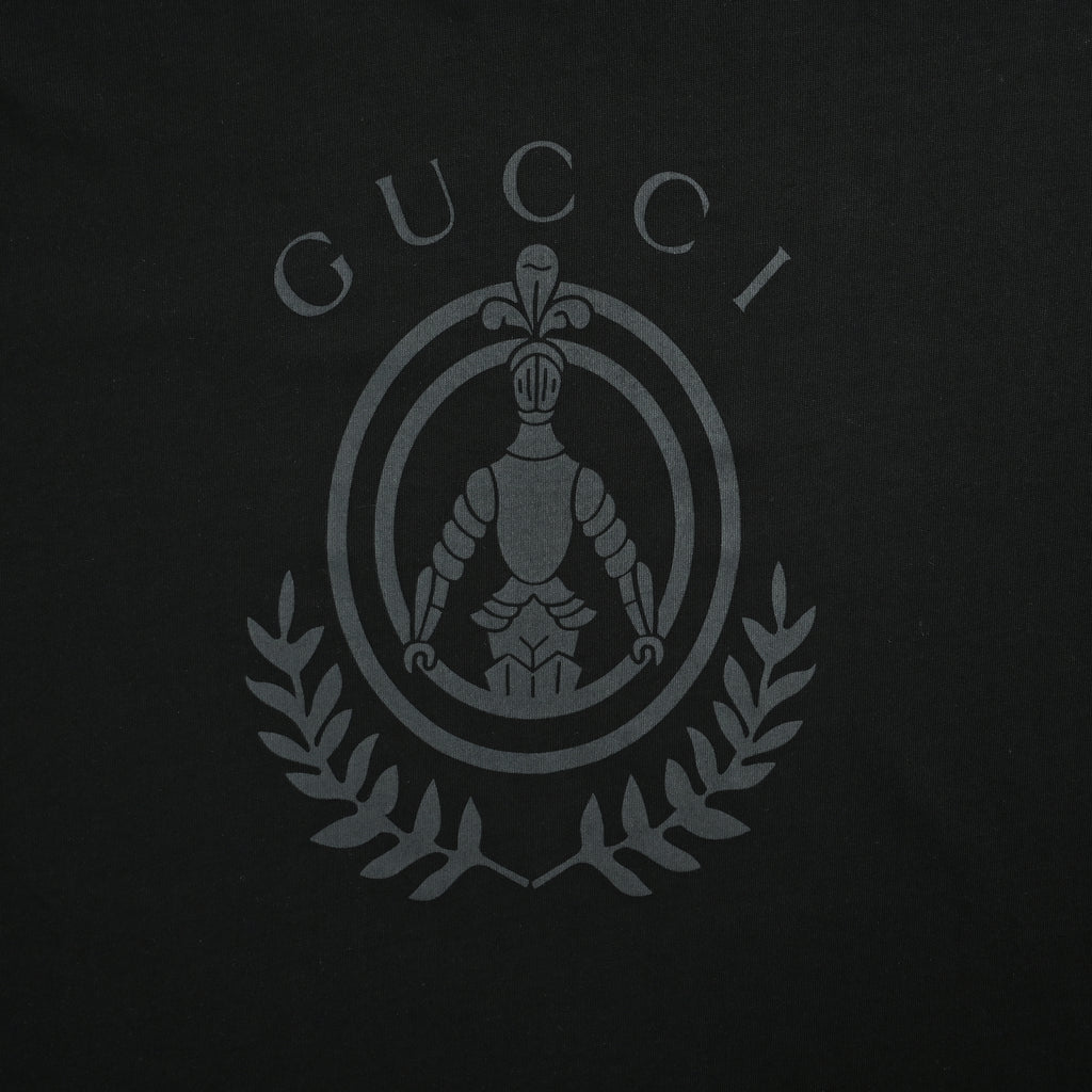 Gucci 26SS Wheat Laurel Crest Badge Print Short Sleeve T-Shirt DK2400808