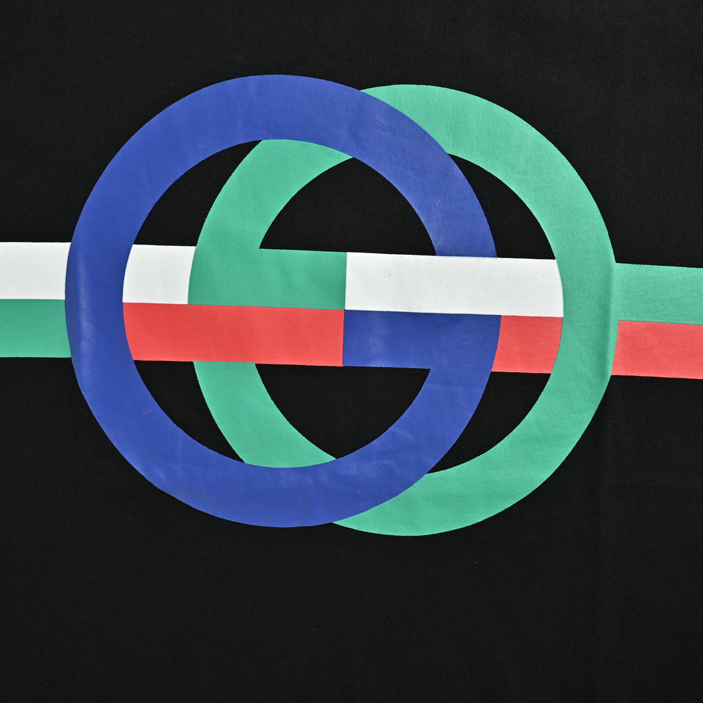 Gucci 23SS Double G Interlocking Colorblock Logo Print T-Shirt  DK2200722